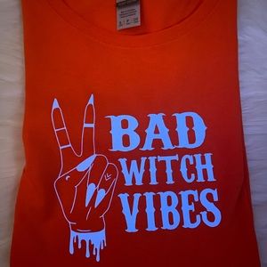 Bad witch vibes womans tee (glow)